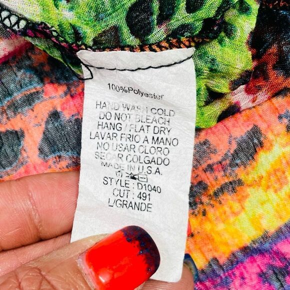 10/$25🦋 Marquis Multicolor Hi-Lo Tube Dress - Size Large - Picture 7 of 14